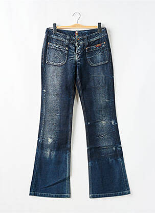 Jean coupe flare taille basse taille basse bleu TEDDY SMITH femme
