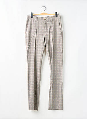 Pantalon droit stretch taille normale marron TEDDY SMITH homme