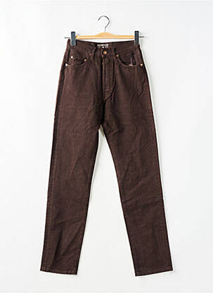 Jean coupe mom poches taille haute marron REDWOOD femme