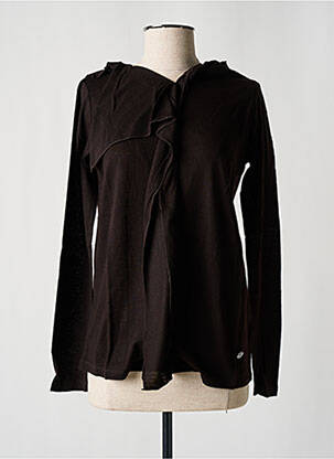 Top tissage jersey manches longues marron CERRUTI 1881 femme