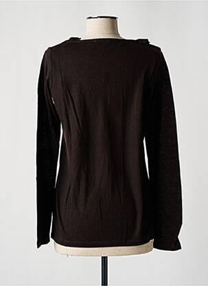 Top tissage jersey manches longues marron CERRUTI 1881 femme