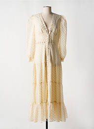 Robe longue manches longues manches longues beige CHOKLATE femme