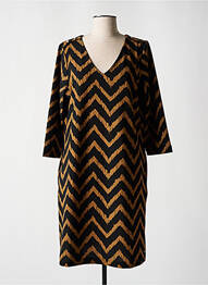 Robe mi-longue manches 3/4 manches 3/4 noir GARCIA femme