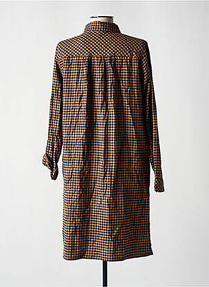 Robe mi-longue manches longues manches longues marron TOM TAILOR femme