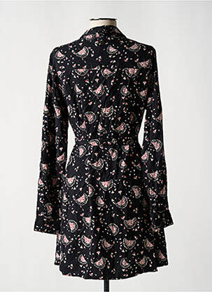 Robe courte coupe évasée manches longues noir LOLA ESPELETA femme