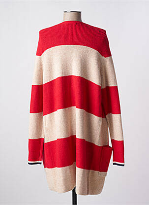Gilet manches longues resserrée sur le bas rouge CECIL femme
