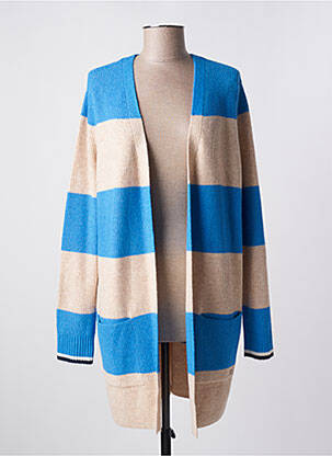 Gilet manches longues resserrée sur le bas bleu CECIL femme