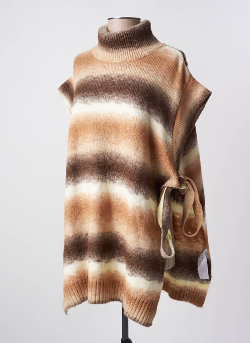 Pull col roulé beige LOLA ESPELETA pour femme