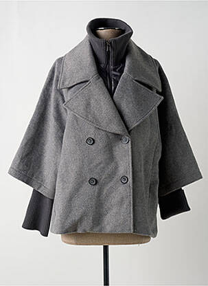Manteau court coupe droite sans capuche gris TOM TAILOR femme