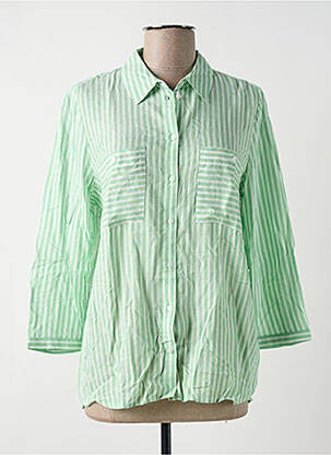 Chemisier tissage popeline manches longues vert TOM TAILOR femme