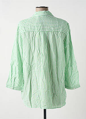 Chemisier tissage popeline manches longues vert TOM TAILOR femme