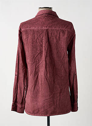 Chemisier coupe cintrée manches longues rouge EVA KAYAN femme