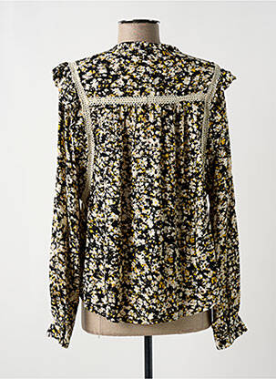 Chemisier imprimé fleurs manches longues noir GARCIA femme