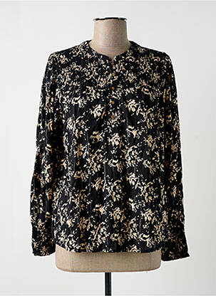 Blouse imprimé fantaisie manches longues noir GARCIA femme