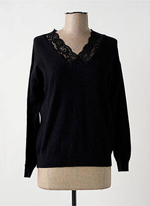 Pull col v manches longues noir TIFFOSI femme