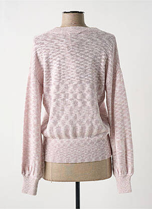 Pull col v manches longues rose GARCIA femme