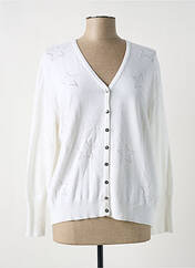 Gilet manches longues blanc MARBLE pour femme seconde vue