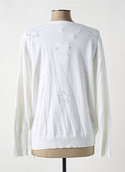 Gilet manches longues blanc MARBLE pour femme seconde vue
