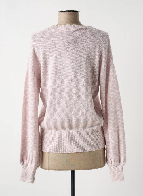 Pull col v manches longues rose GARCIA femme
