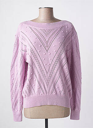 Pull col bateau manches longues violet GARCIA femme