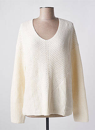 Pull coupe droite manches longues beige TOM TAILOR femme