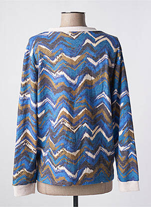 Pull col v manches longues bleu TINTA STYLE femme
