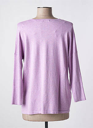 Pull tissage chiné manches 3/4 violet CECIL femme