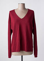 Pull col v manches longues rouge EVA KAYAN femme