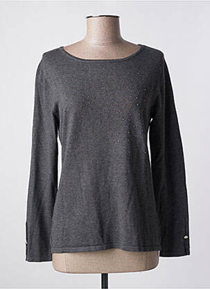 Pull tissage chiné manches longues gris MARBLE femme