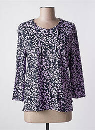 T-shirt col v manches 3/4 violet CECIL femme