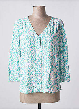 Chemisier imprimé fantaisie manches 3/4 bleu TOM TAILOR femme