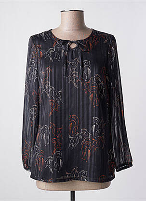 Blouse légère et transparente manches longues gris GREGORY PAT femme