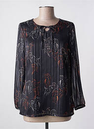 Blouse légère et transparente manches longues gris GREGORY PAT femme
