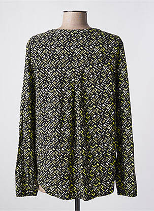 Blouse tissage popeline manches longues vert CECIL femme