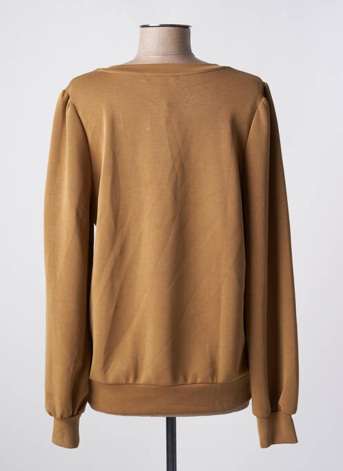 Sweat-shirt stretch manches longues marron GARCIA femme