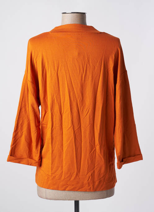 T-shirt coupe droite manches 3/4 orange TOM TAILOR femme