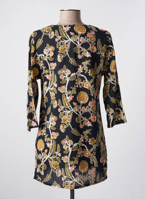 Tunique manches longues tissage crêpe noir LA FIANCÉE femme