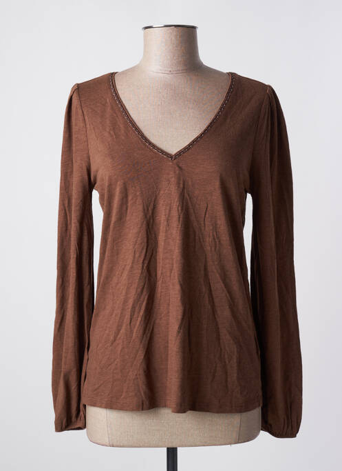 T-shirt marron LOLA ESPELETA pour femme