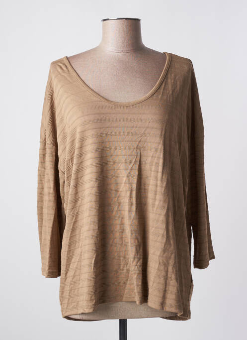 T-shirt marron TOM TAILOR pour femme