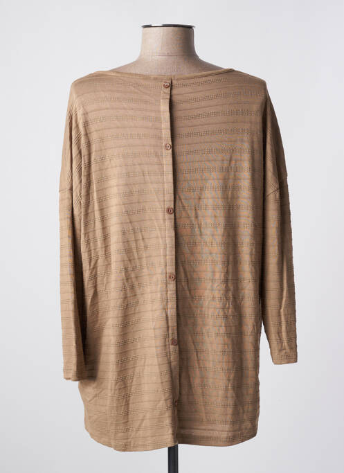 T-shirt marron TOM TAILOR pour femme