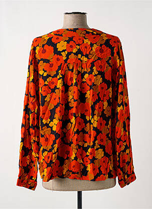 Blouse imprimé fleurs manches longues orange AGATHE & LOUISE femme