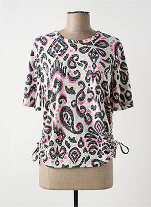 T-shirt stretch manches courtes rose CECIL femme