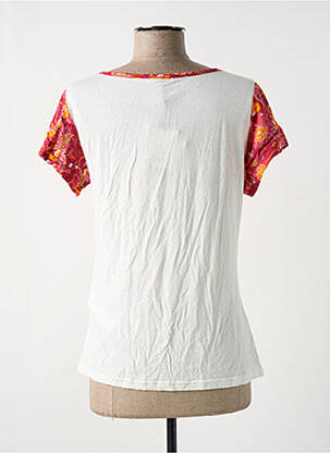 T-shirt imprimé fantaisie manches courtes beige SMASH WEAR femme