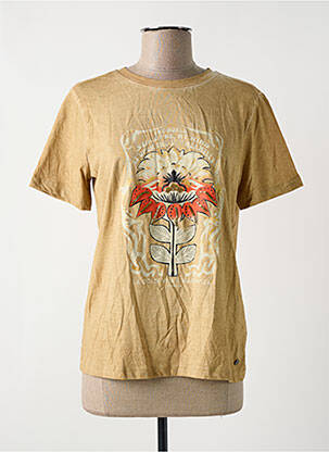 T-shirt sérigraphie manches courtes beige GARCIA femme