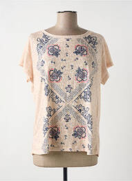 T-shirt stretch manches courtes beige LOLA ESPELETA femme