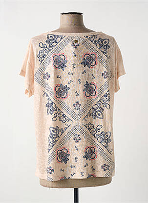 T-shirt stretch manches courtes beige LOLA ESPELETA femme