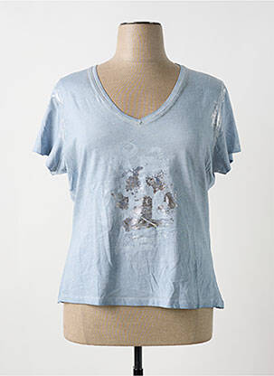 T-shirt bleu EVA KAYAN pour femme