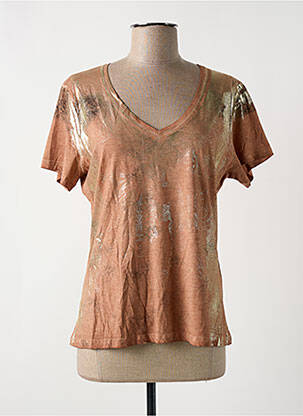 T-shirt marron EVA KAYAN pour femme