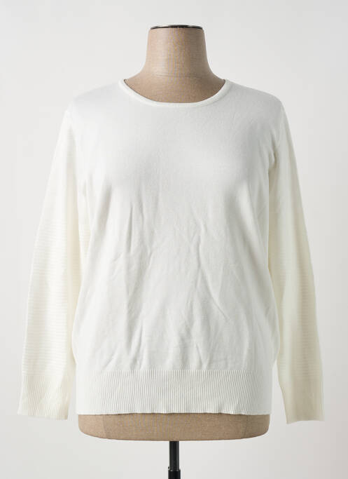 Pull stretch manches longues blanc MARBLE femme