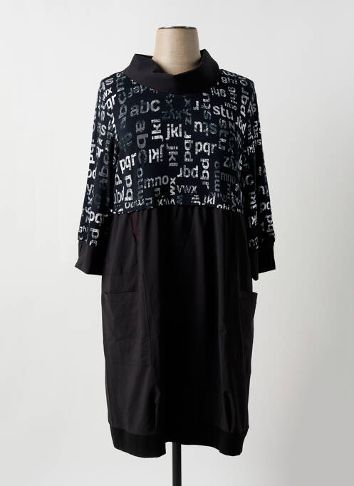 Robe mi-longue noir DOLCEZZA pour femme
